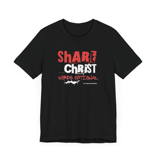 Share Christ, Words Optional - Soft Tee