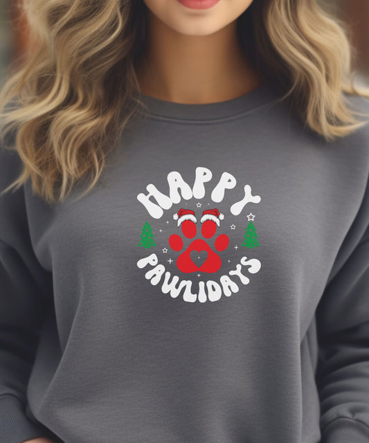 Happy Pawlidays - Crewneck Sweatshirt