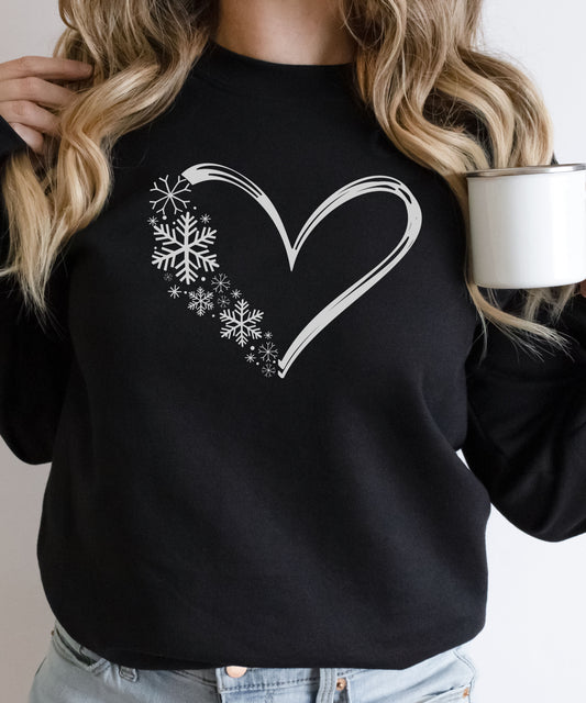 Snowflake Heart - Crewneck Sweatshirt
